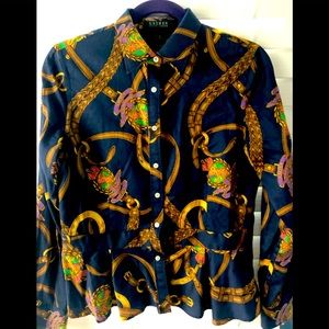 Lauren Ralph Lauren Equestrian Peplum Blouse